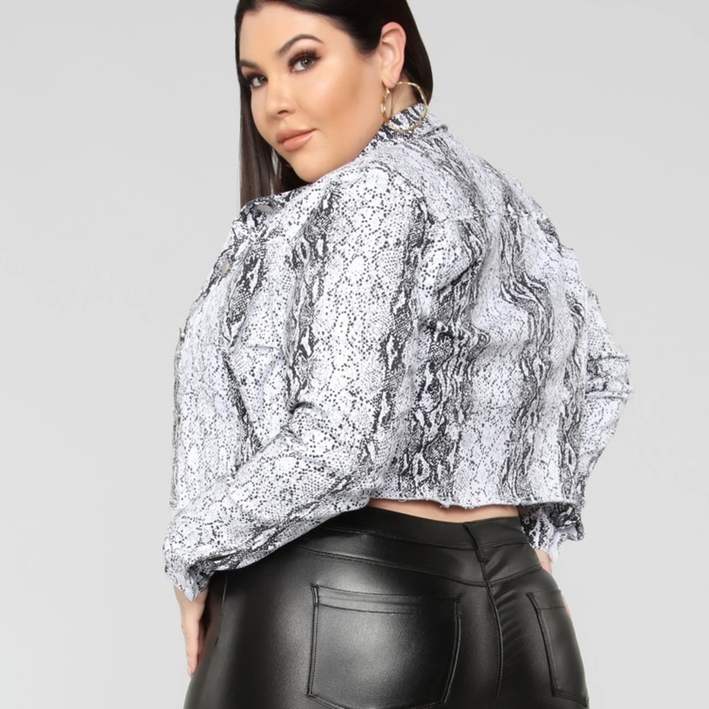 Snakeskin mini jacket
